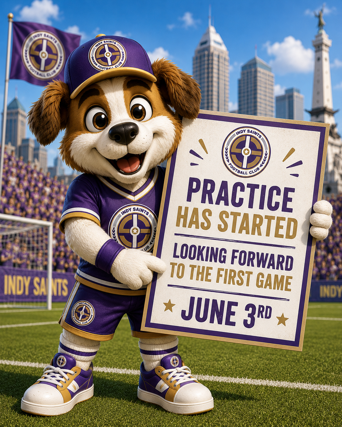 Indy Saints FC Mascot